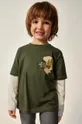 zelená Detská bavlnená košeľa s dlhým rukávom Mayoral Chlapčenský