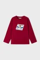 červená Detská bavlnená košeľa s dlhým rukávom Mayoral Chlapčenský