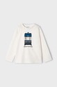 Mayoral longsleeve bawełniany dziecięcy nadruk beżowy 4028.5E.Mini.9BYX