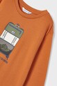 Chłopiec Mayoral longsleeve bawełniany dziecięcy 4028.5E.Mini.9BYX pomarańczowy
