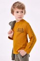 Mayoral longsleeve bawełniany dziecięcy nadruk pomarańczowy 4032.5F.Mini.9BYX