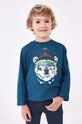 Mayoral longsleeve bawełniany dziecięcy nadruk niebieski 4036.5G.Mini.9BYX