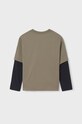 Mayoral longsleeve bawełniany dziecięcy 7060.7B.Junior.9BYX zielony AW23