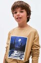 Хлопковый детский лонгслив Mayoral 7070.7E.Junior.9BYX зелёный AW23