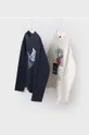 mornarsko modra Otroška bombažna majica z dolgimi rokavi Mayoral 2-pack Fantovski