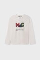 Mayoral longsleeve bawełniany dziecięcy nadruk beżowy 7075.7F.Junior.9BYX