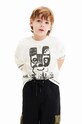 Desigual longsleeve bawełniany dziecięcy nadruk biały 23WBTK14