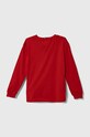 Tommy Hilfiger longsleeve bawełniany dziecięcy KB0KB08576.74.122.9BYX czerwony AW23