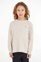 Tommy Hilfiger longsleeve bawełniany dziecięcy bawełna beżowy KB0KB08576.128.176.9BYX