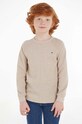 Tommy Hilfiger longsleeve bawełniany dziecięcy bawełna beżowy KB0KB08611.128.176.9BYX
