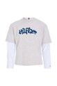 Tommy Hilfiger longsleeve bawełniany dziecięcy KB0KB08545.104.122.9BYX szary AW23