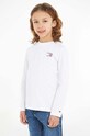 Tommy Hilfiger longsleeve bawełniany dziecięcy nadruk biały KB0KB08627.128.176.9BYX