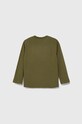 Дитячий бавовняний лонгслів Sisley 3VR5X103P.G.SEASONAL зелений AW23