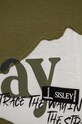 Хлопчик Дитячий бавовняний лонгслів Sisley 3VR5X103P.G.SEASONAL зелений