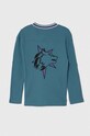 Chłopiec Sisley longsleeve bawełniany dziecięcy 3WCAX4004.G.SEASONAL niebieski