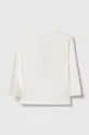 Βαμβακερή μπλούζα με μακριά μανίκια United Colors of Benetton λευκό