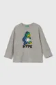 γκρί Βαμβακερή μπλούζα με μακριά μανίκια United Colors of Benetton Για αγόρια