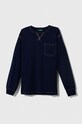 United Colors of Benetton longsleeve bawełniany dziecięcy bawełna granatowy 3YR3C10E4.G.SEASONAL