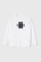 Guess longsleeve bawełniany dziecięcy L3BI10.I3Z14.9BYX biały AW23