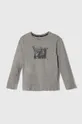 sivá Detská bavlnená košeľa s dlhým rukávom Pepe Jeans Chlapčenský
