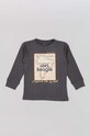 zippy longsleeve bawełniany dziecięcy 3105542402 szary AW23