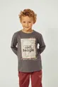 Detská bavlnená košeľa s dlhým rukávom zippy