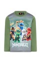 Lego longsleeve din bumbac pentru copii print verde 12010906