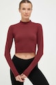 adidas Performance hosszú ujjú felső jógázáshoz Studio burgundia IL3954