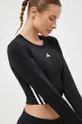 črna Majica z dolgimi rokavi za vadbo adidas Performance Hyperglam Ženski