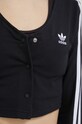 adidas Originals longsleeve shirt Button Long Sleeve Tee black IC5473
