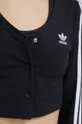 μαύρο Longsleeve adidas Originals Button Long Sleeve Tee