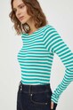 Marc O'Polo longsleeve bawełniany turkusowy 308219652597