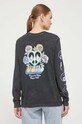 Vans longsleeve din bumbac VN000AD1BLK1 gri SS24