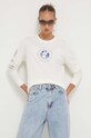 Odzież Vans longsleeve bawełniany VN000AD1FS81 beżowy
