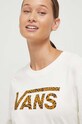 Vans longsleeve bawełniany beżowy VN000ADUFS81