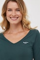 Pepe Jeans longsleeve bawełniany zielony PL505306.692