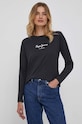 Pepe Jeans longsleeve bawełniany Wendys czarny PL505708.999