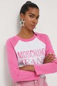 Moschino Jeans pamut hosszúujjú rózsaszín 1203.8262