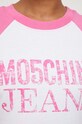 Βαμβακερή μπλούζα με μακριά μανίκια Moschino Jeans 1203.8262 ροζ