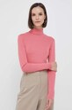 United Colors of Benetton longsleeve bawełniany bawełna różowy 3GA2E2224.11F