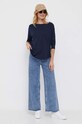 United Colors of Benetton longsleeve bawełniany 3BVXD1034.016 granatowy AW23
