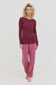 United Colors of Benetton longsleeve lounge 38I63M04D.7R4 bordowy AW23