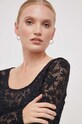 Sisley bluzka czarny 58C6LQ05D.100