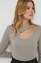 siva Majica z dolgimi rokavi Sisley