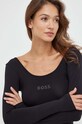BOSS longsleeve lounge z elastanem czarny 50500290