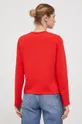 Bavlnené tričko s dlhým rukávom Tommy Hilfiger červená