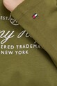 Βαμβακερή μπλούζα με μακριά μανίκια Tommy Hilfiger πράσινο WW0WW40292