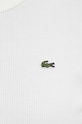 Bavlnené tričko s dlhým rukávom Lacoste TF1692 biela