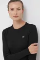 μαύρο Βαμβακερή μπλούζα με μακριά μανίκια Lacoste