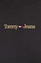 Βαμβακερή μπλούζα με μακριά μανίκια Tommy Jeans DW0DW16439 μαύρο